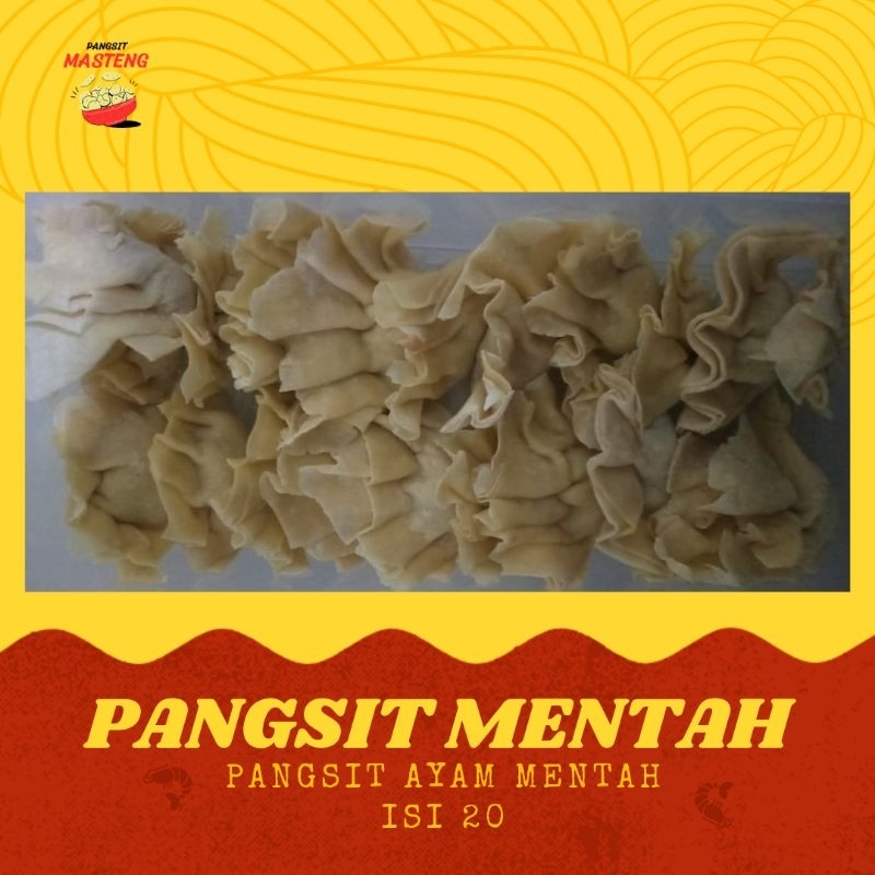

PANGSIT AYAM - isi 20 //Pangsit Kuah//Pangsit Goreng//Pangsit Chili Oil