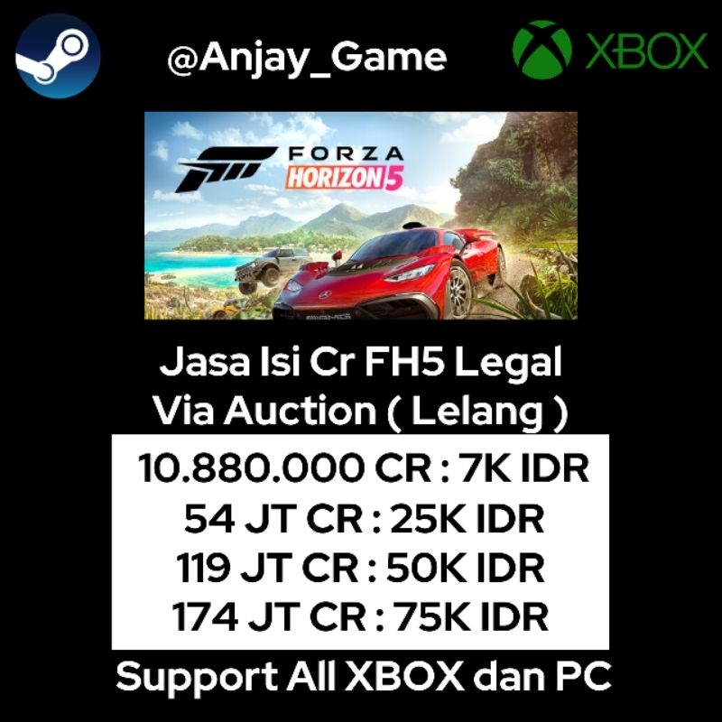 CR Credit Forza Horizon 5 Legal Via Auction (Lelang)