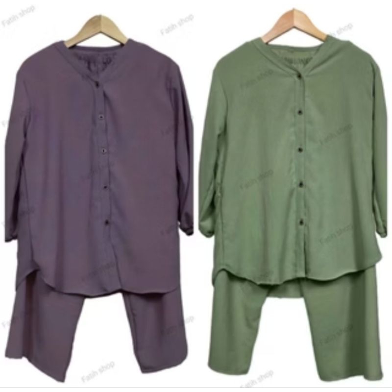 TERBARU SETELAN ANDIN ONE SET WANITA DEWASA KATUN  PREMIUM/SETELAN WANITA KEKINIAN/SETELAN POLOS