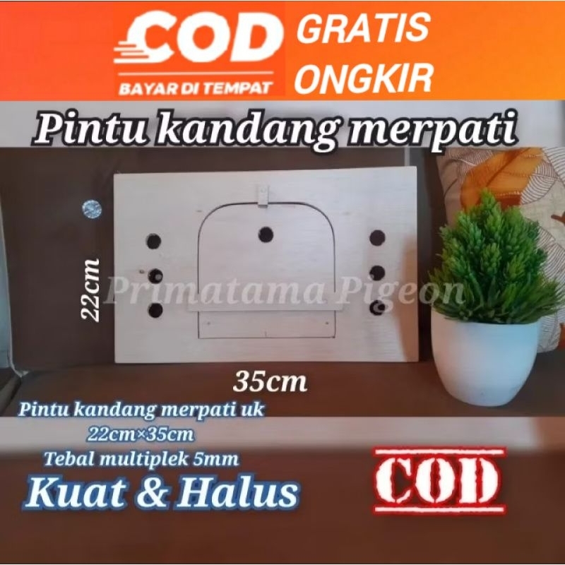 Pintu Kandang Merpati uk 22cm×35cm Tebal multiplek 5mm Pintu Kandang Burung Pintu intu kandang Macan