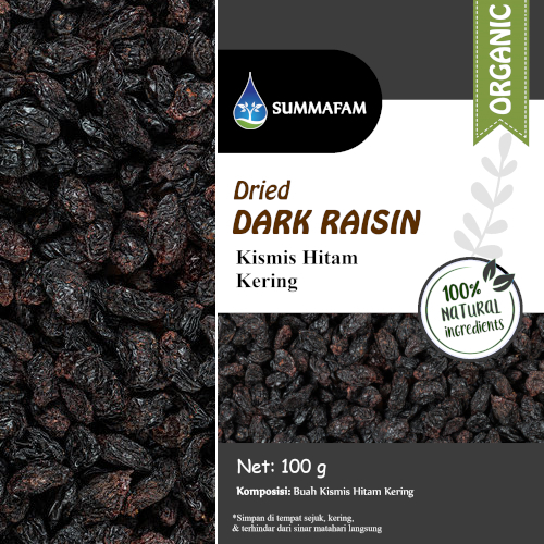 

Summafam Kismis hitam - dark black raisin premium-kismis manis premium