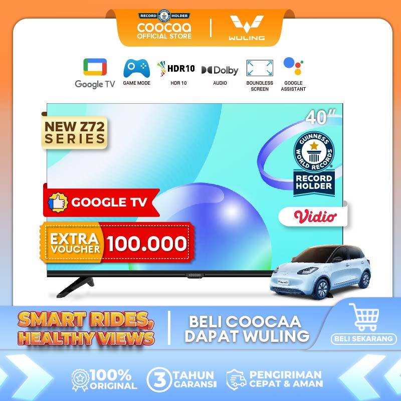 [Google TV] COOCAA 40 inch Smart TV - Digital TV - Netflix/Youtube - Google Assistant - Dolby Audio 