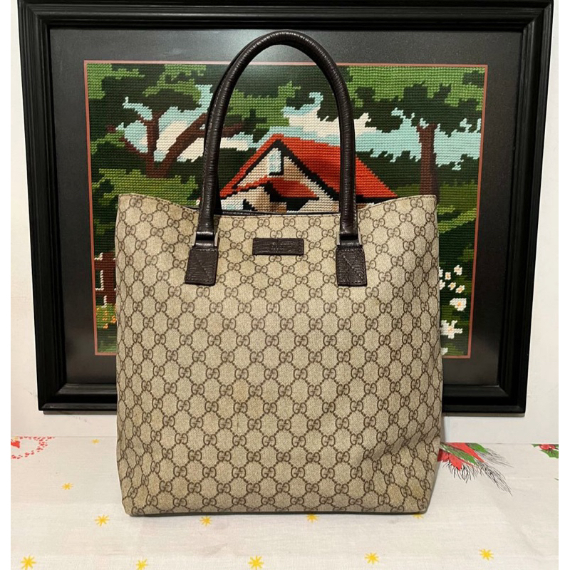 Tas Tote Gu cci Supreme Monogram - Original Authentic