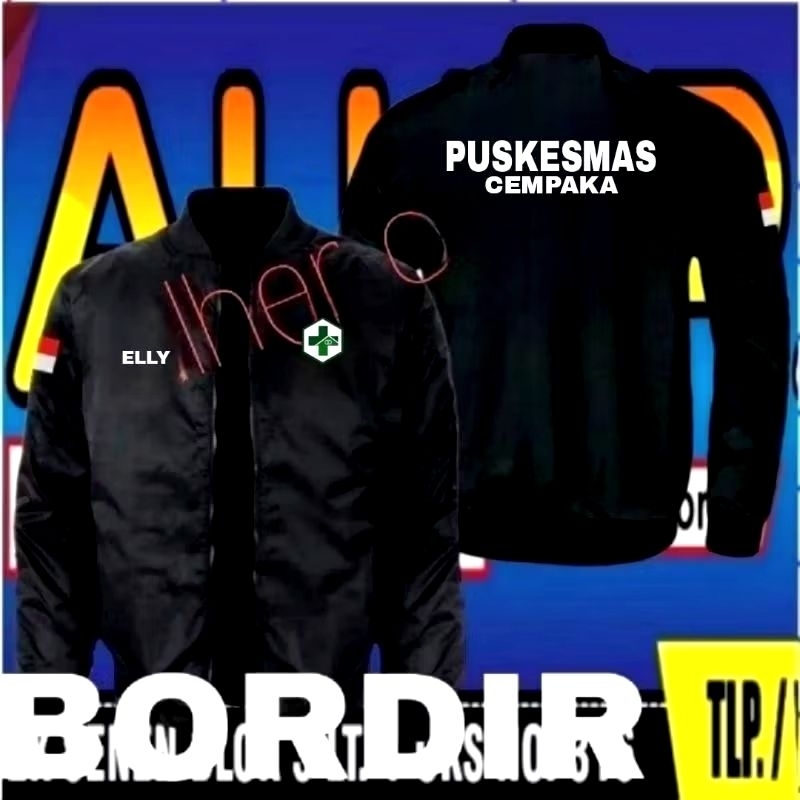 Jaket bordir puskesmas jaket bomber puskesmas jaket puskesmas jaket kerja puskesmas jaket seragam pu