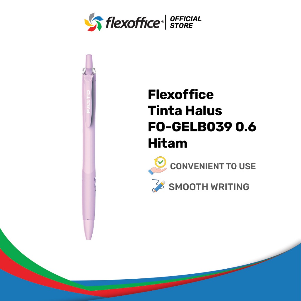 

FlexOffice Pulpen Tinta Halus FO-GELB039 0.6 Hitam 12 Pcs/Box