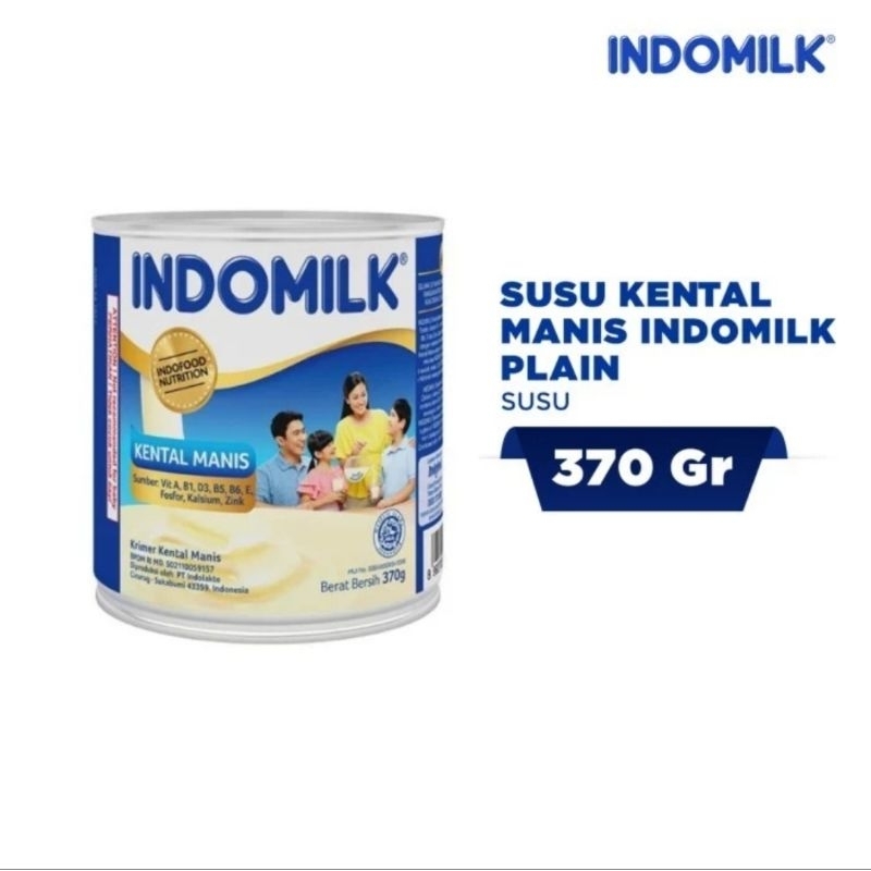 

indomilk susu kental manis plain 370 gr