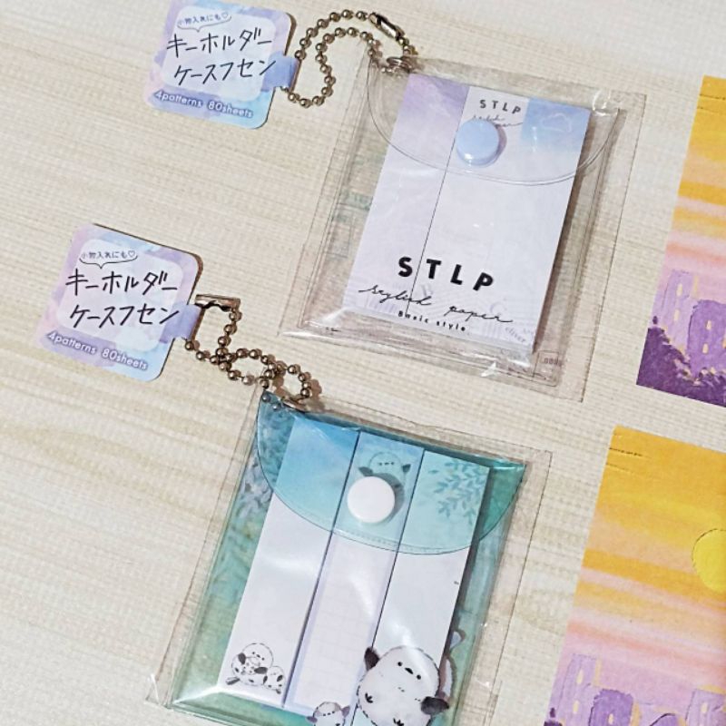 

Keychain Sticky Note/ Gantungan Kunci Tas Stick Marker/ Pembatas Buku Kertas Memo Notes/ Notepad Tepi Buku