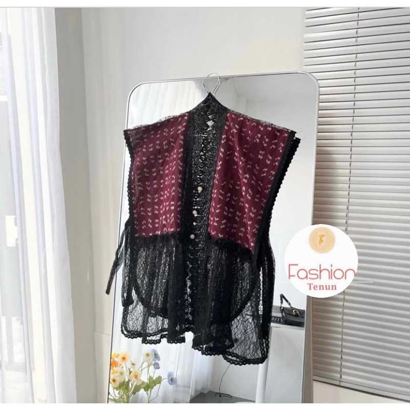 Eva vest / vest tenun / vest batik / outer tenun / outer kerja / outer kondangan