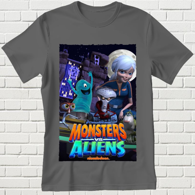 KAOS MONSTERS VS ALIENS - BAJU KAOS DEWASA - KAOS MOVIE - KAOS FIGUR