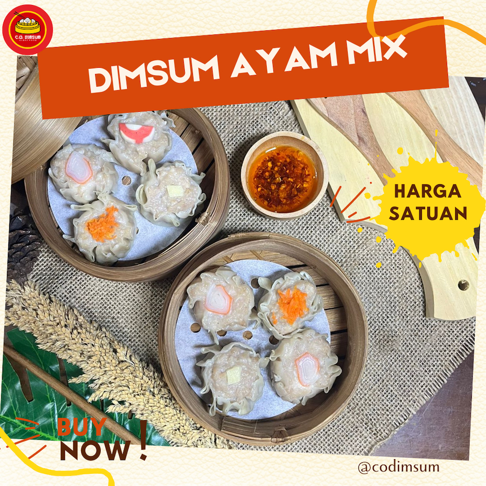 

DIMSUM AYAM MIX SATUAN | DIMSUM FROZEN RESELLER 10 PCS BOX 50 PCS| DIMSUM HOME MADE DAGING 90 PERSEN | GROSIR RESELLER