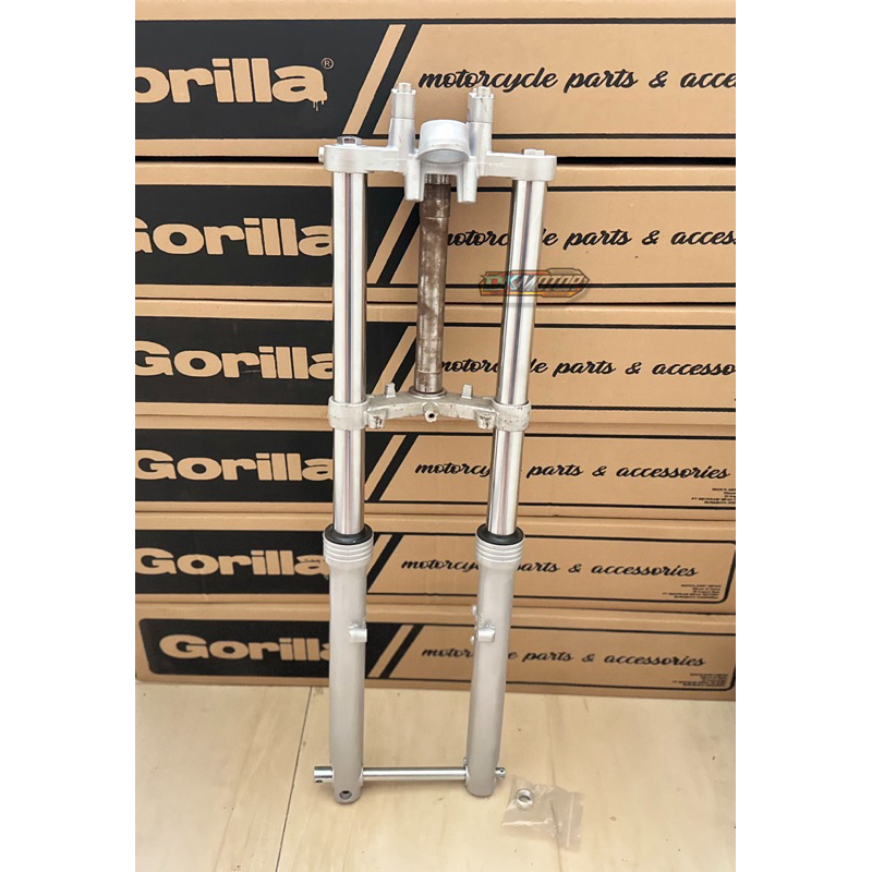 Shock Skok Depan NINJA R Old Gorilla Bottom Silver as Crom Krom pnp Ninja R SS RR ZX