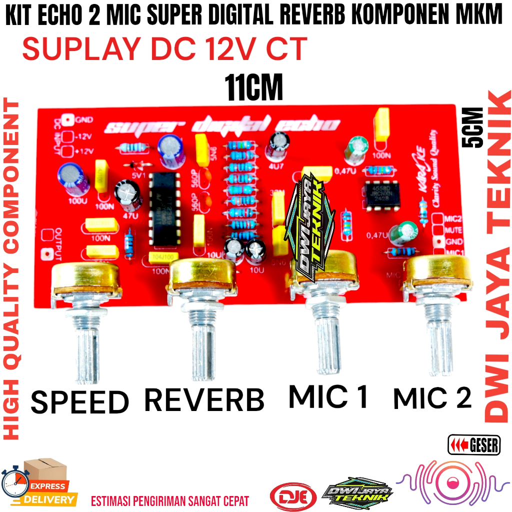 KIT ECHO 2 MIC ECHO SUPER DIGITAL REVERB