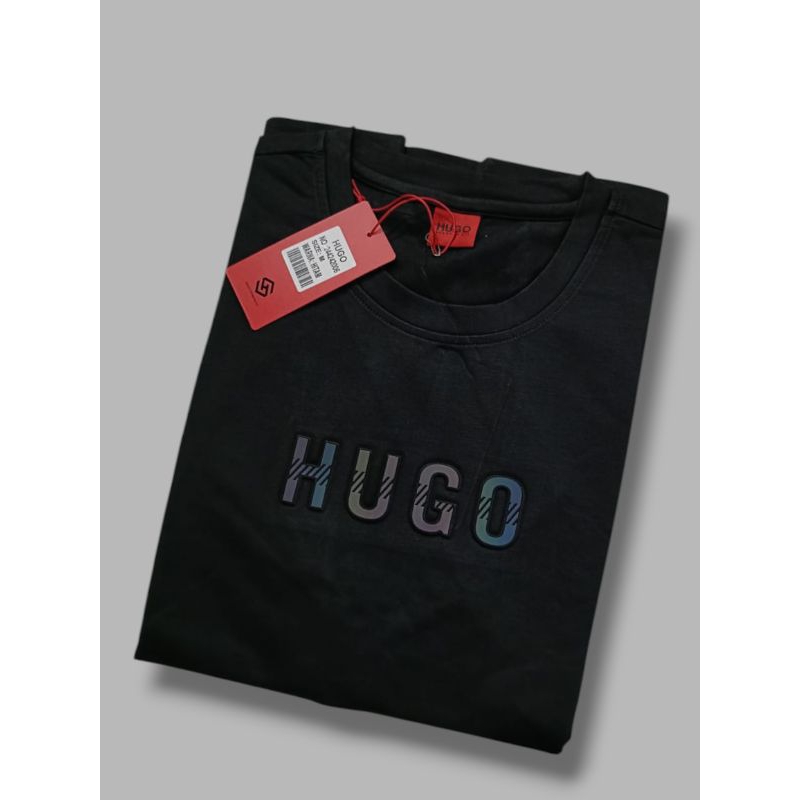kaos HUGO SELECTION pria 100% original / kaos hugo selection bahan tebal khusus hitam terbaru