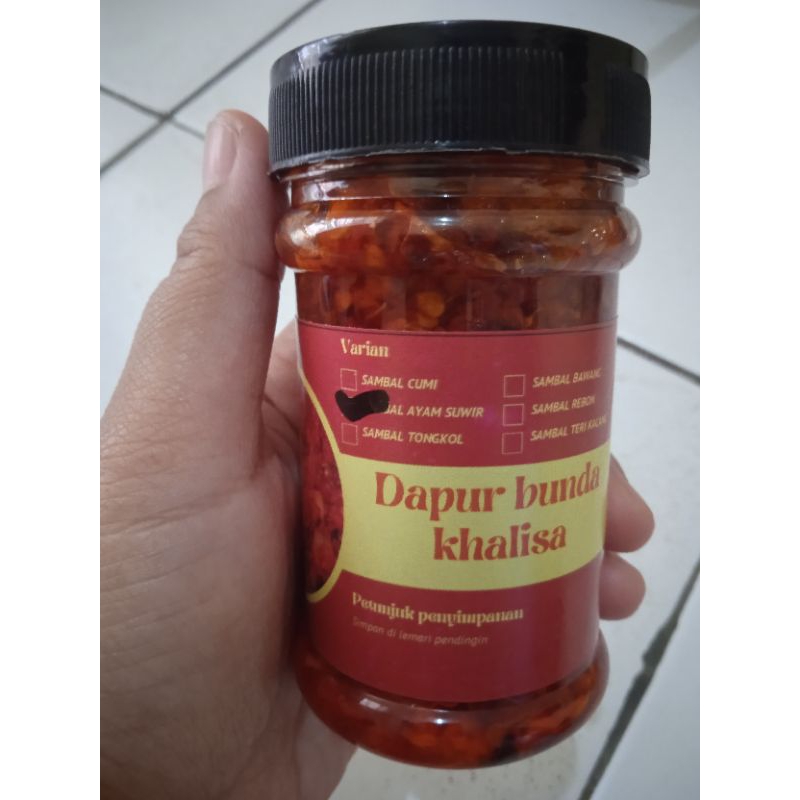 

sambal ayam suwir kemangi by dapur bunda khalisa ukuran botol 150ml