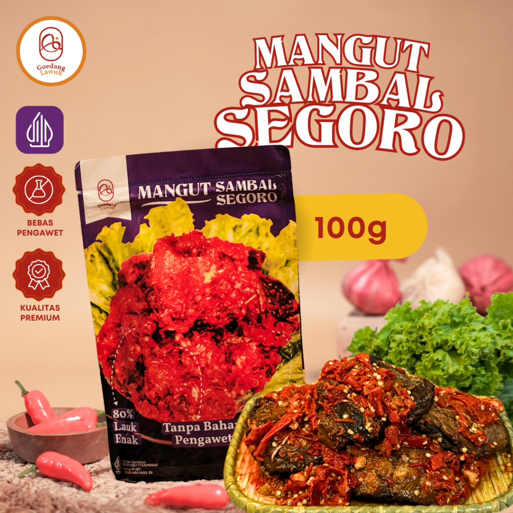 

LEBIH TERJANGKAU, Mangut Sambal Segoro Kemasan 100g, Lauk Instan Siap Saji, Goedang Lawuh