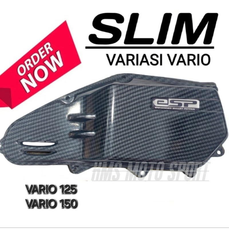 Cover filter udara vario 125 vario 150 model slim carbon tutup filter slim vario 125 vario 150 carbo