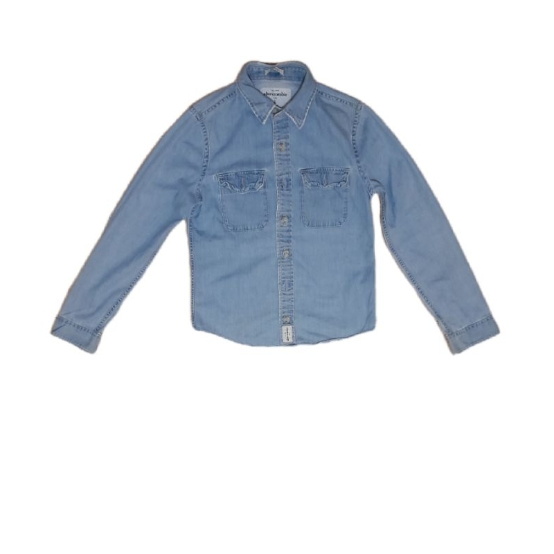 Kemeja Lengan Panjang Abercrombie Denim Anak Anak Unisex Second
