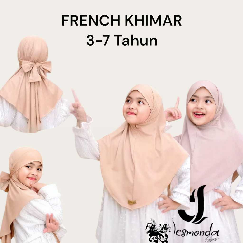 Hijab Anak French Khimar Usia 3-7 Th By Desmonda |Fh_Hijab_10