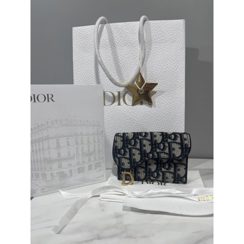 card wallet dior oblique 2022 fullset preloved authentic