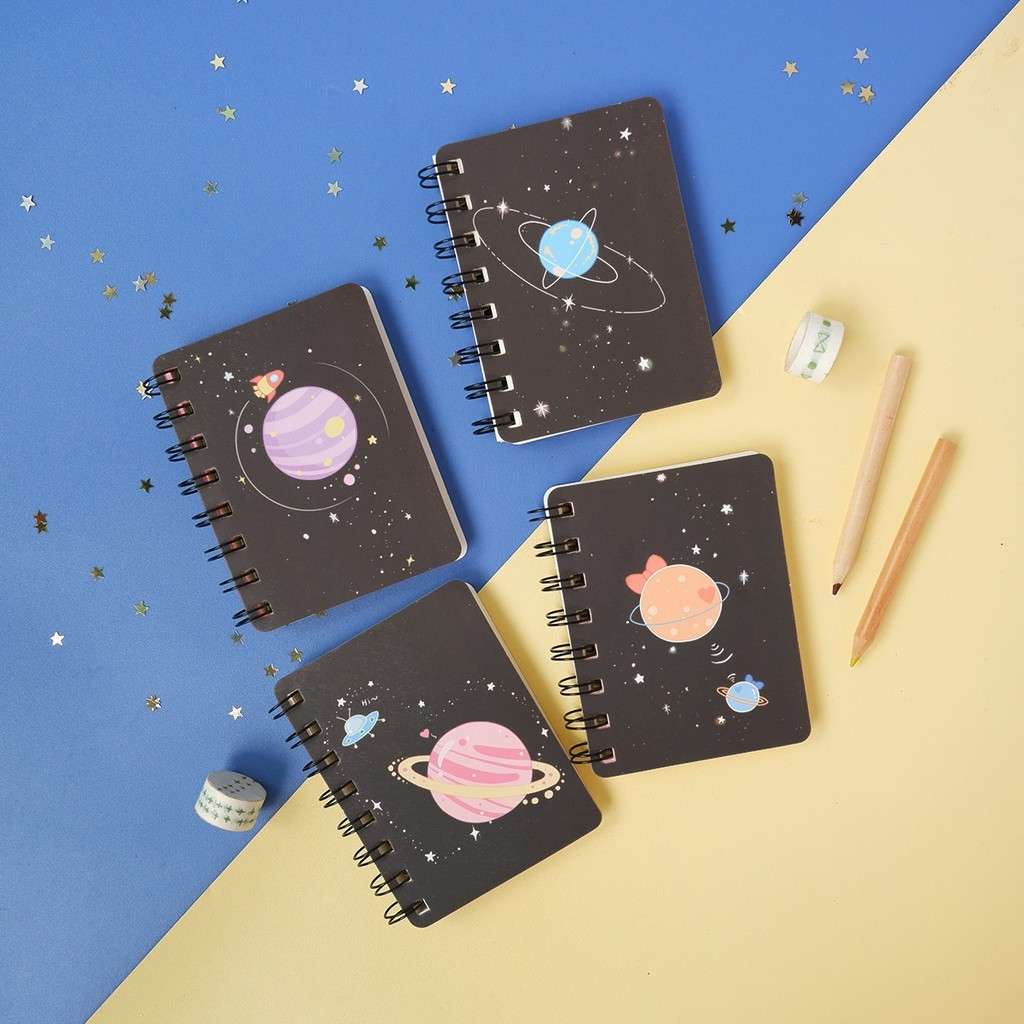 

NOTEBOOK RING MOTIF GALAXY / BUKU CATATAN RING / BUKU TULIS RING A7