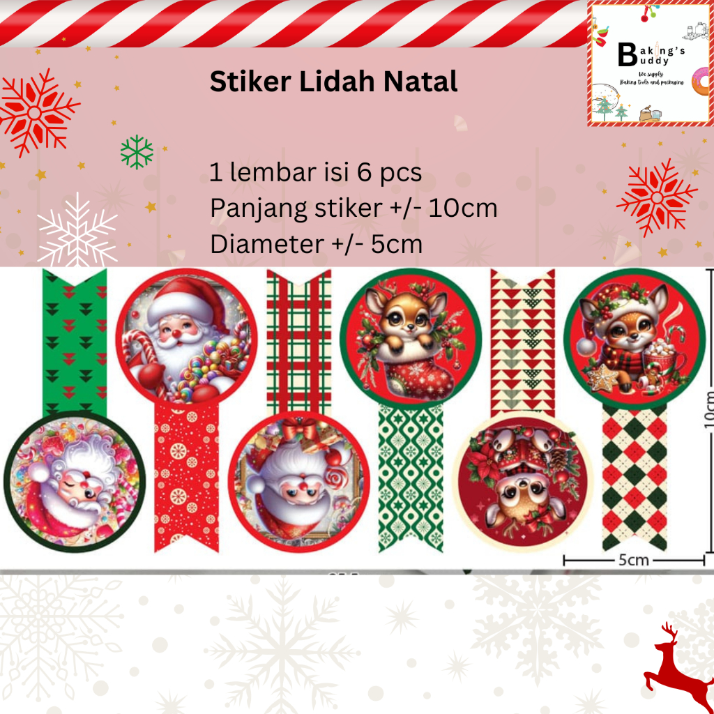 

Stiker Lidah Stiker Natal isi 6 pcs