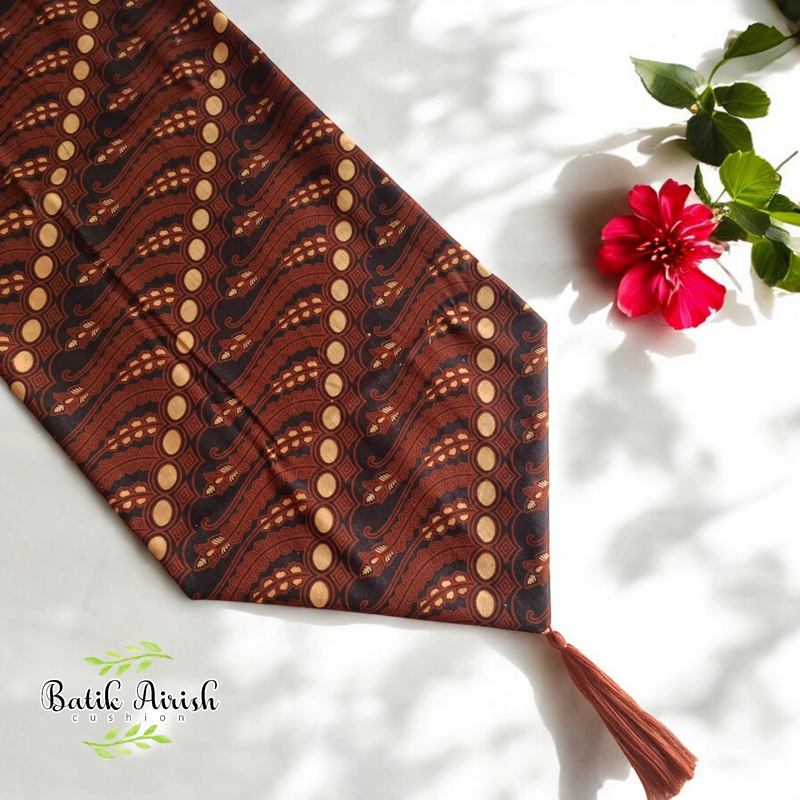 TABLE RUNNER Batik Sogan | Taplak Meja Tamu Batik uk. 100x30 150x30 200x20 cm | Sogan Seno Tretes KB