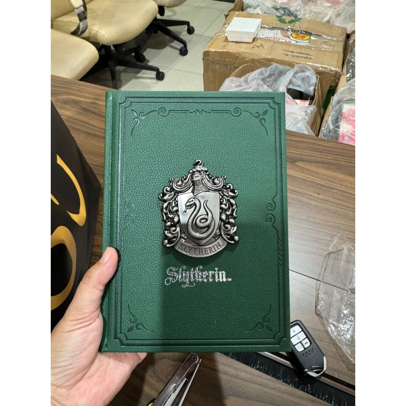 

Miniso x Harry Potter Slytherin Notebook A5 PU Embossment Hardcover Book