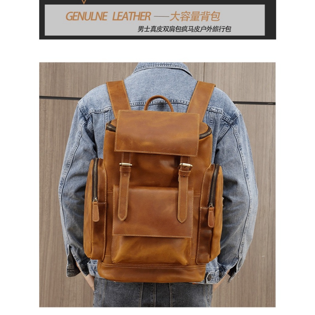 Tas ransel pria kulit sapi asli