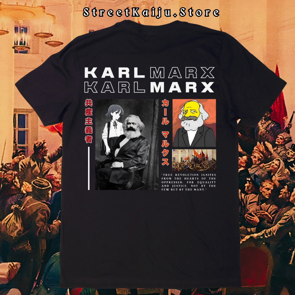 Kaos Karl Marx x Ryo Yamada | Streetwear Gaya Dark & Edgy