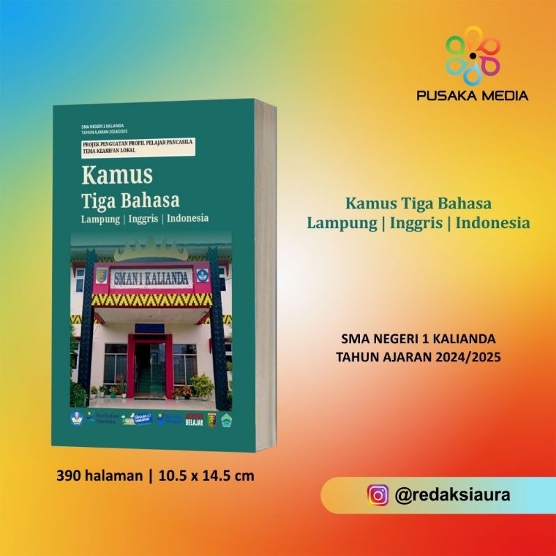 KAMUS TIGA BAHASA LAMPUNG DIALEK A | INGGRIS | INDONESIA