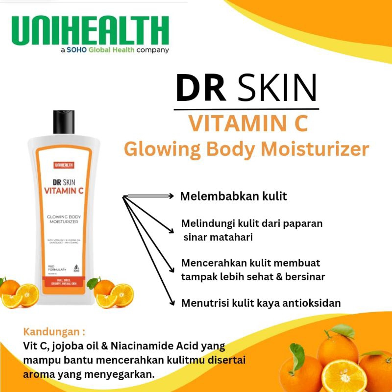 UNIHEALTH DR SKIN VITAMIN C Glowing Body Moisturizer 600ml