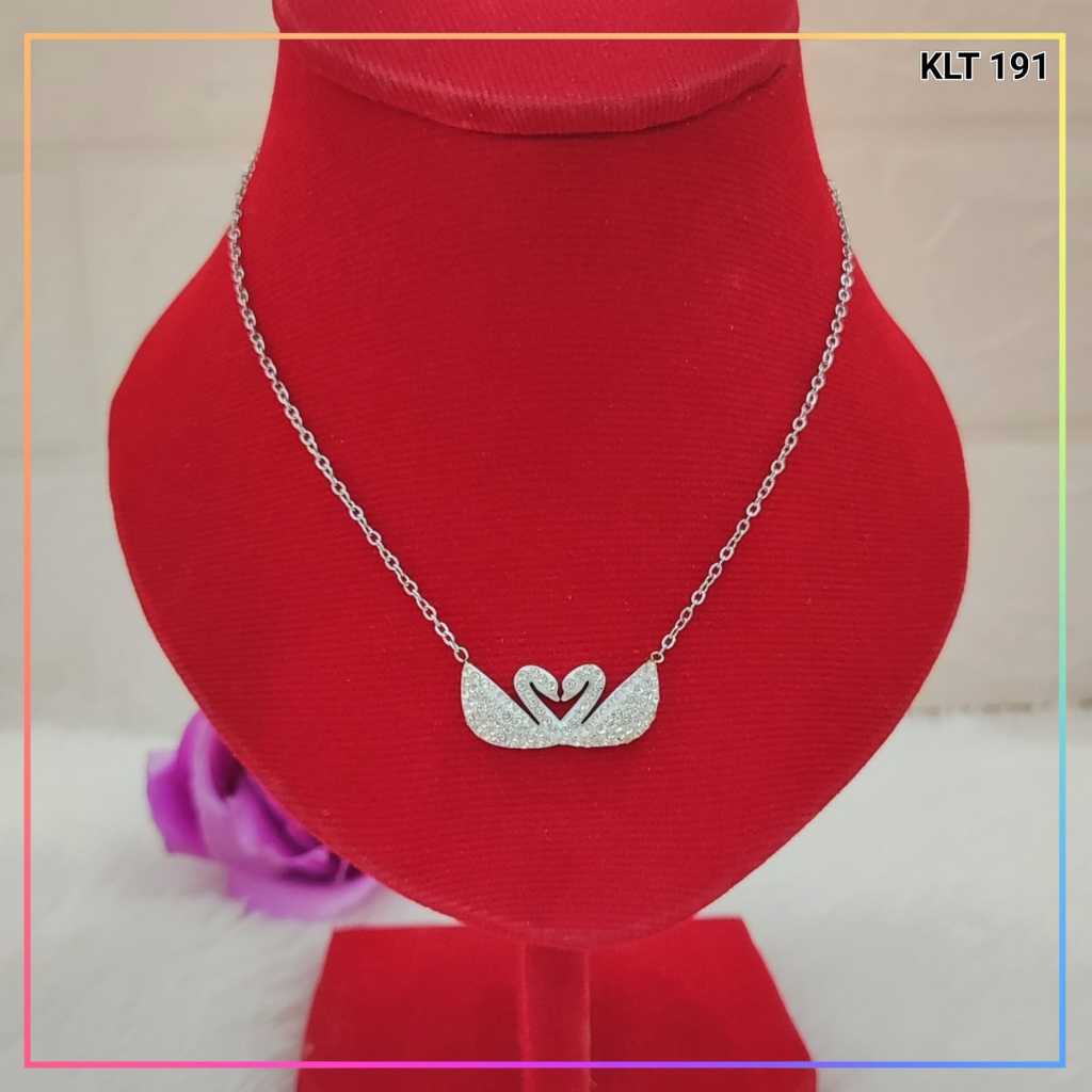 Cute Jewelry Kalung DewasaTitanium Kalung Koye Karakter Permata Putih Perhiasan Xuping KLT 191