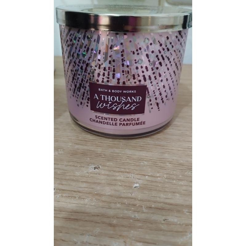 Bath and Body Works BBW scented one wick sumbu candle A Thousand Wishes