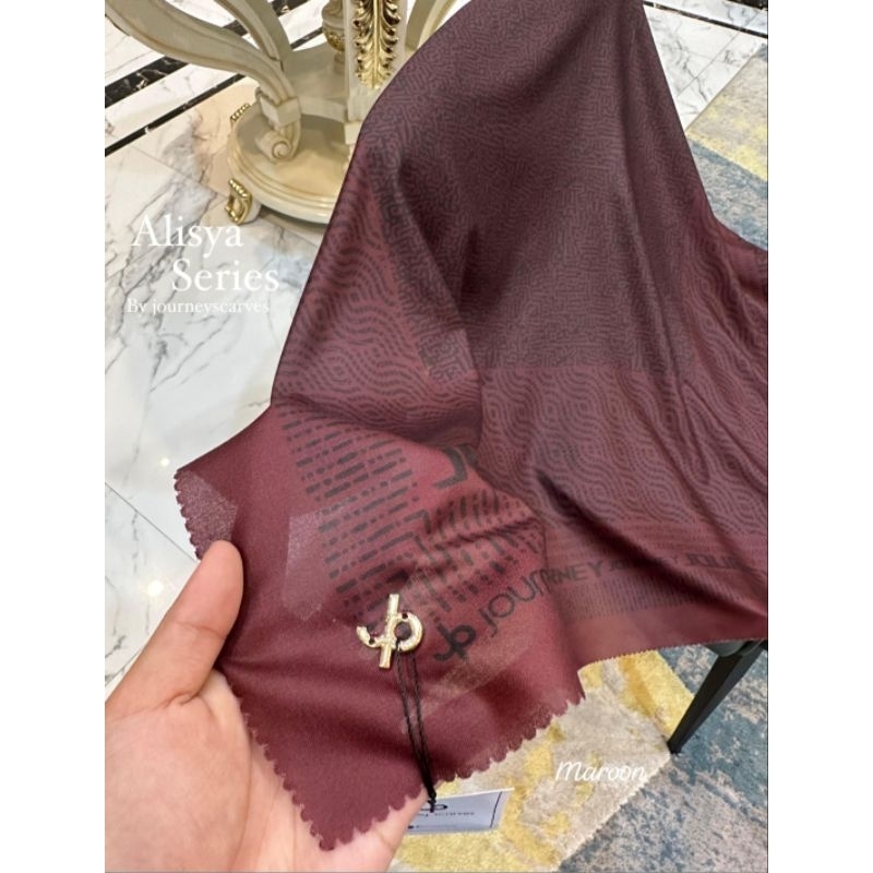hijab journey scarves Alisya series Maroon