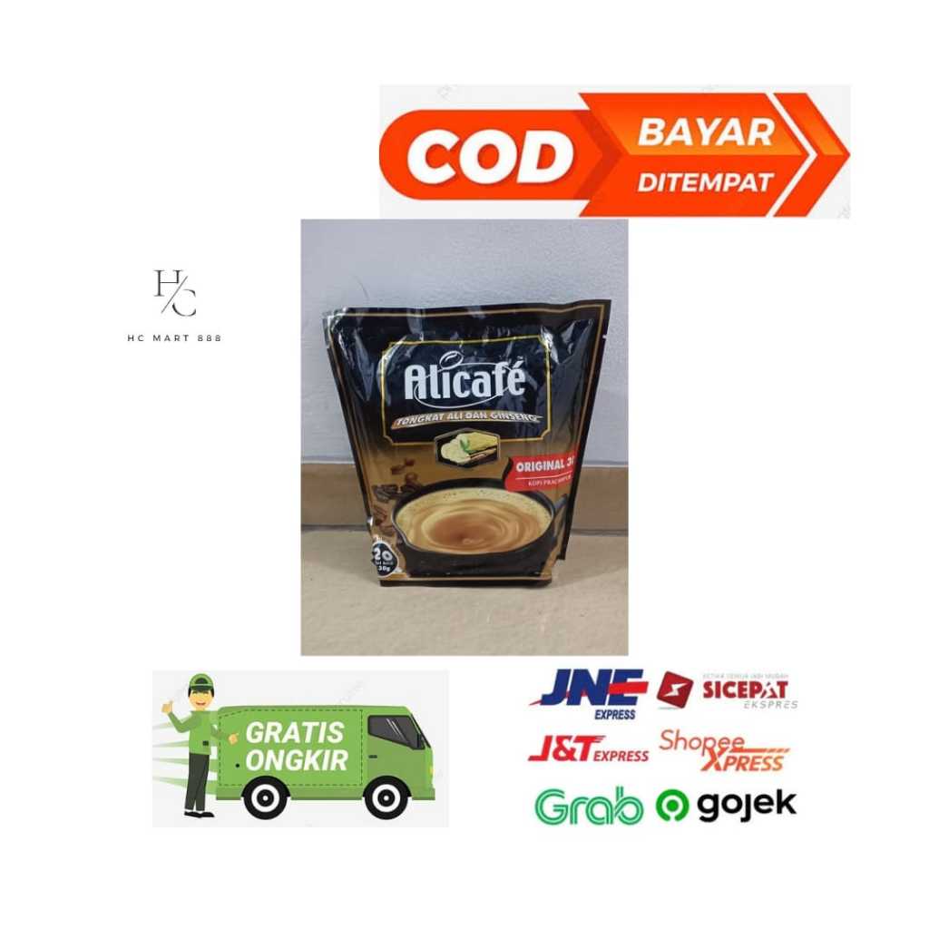 

ALICAFE Tongkat Ali & Ginseng Original Kopi Instan Malaysia (30g x 20 sachet) Import Malay