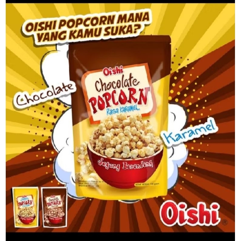 

Oishi POPCORON 20gr (Isi 10 PCS Caramel cokelat mentega keju