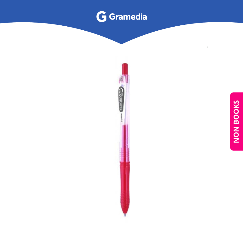 

Gramedia Depok - ZEBRA KOKORO GEL 0.5 RED