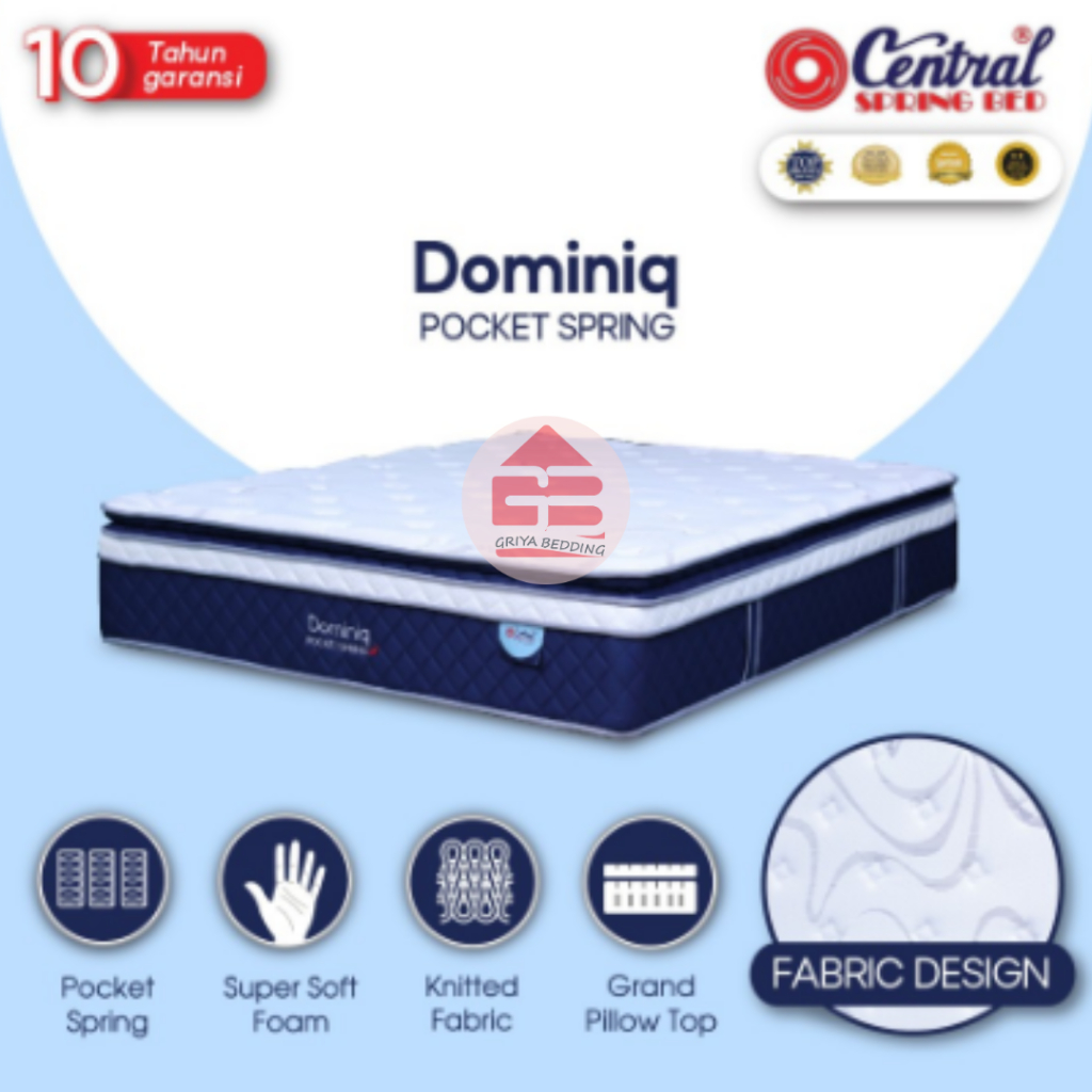 Spring Bed CENTRAL Dominiq Pocket Spring - Springbed Semarang