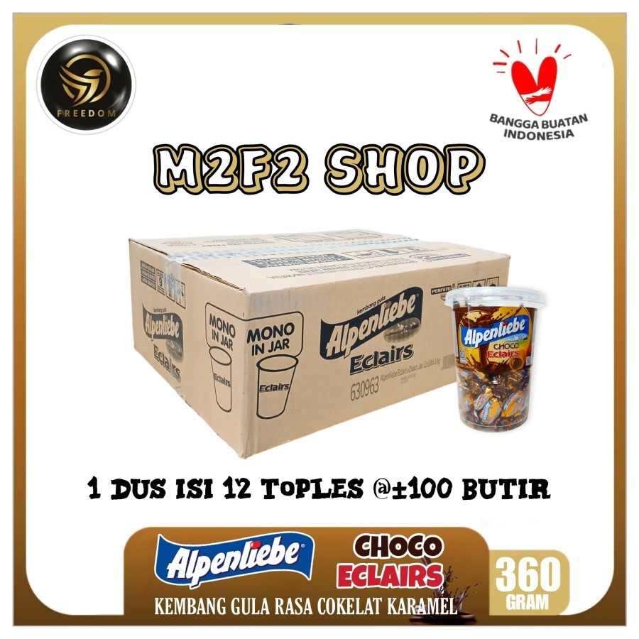

Alpenliebe Choco Eclairs Chocolate Caramel Jar | Permen Lunak Cokelat Karamel Toples - 360 gr (Kemasan Karton)