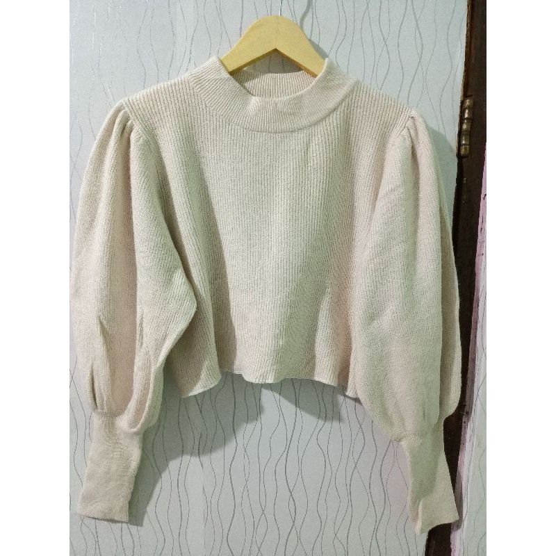 GRL puffy balon crop