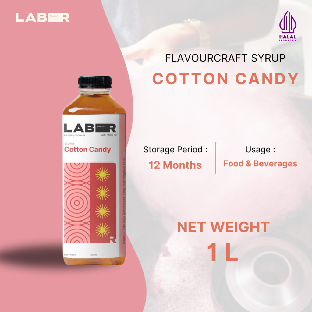 

LABR Cotton Candy Syrup ( Sirup Kembang Gula ) 1 Liter