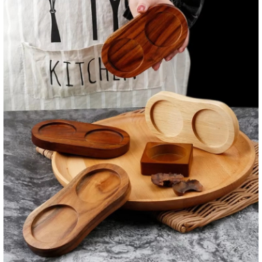 Tataan Gelas/Botol Bumbu Dapur Kayu Jati