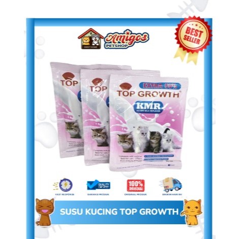 Susu Kucing Top Growth  - Susu bayi kucing - Untuk  anak kucing 0 - 2 BULAN (Bayi / Kitten) - Untuk 