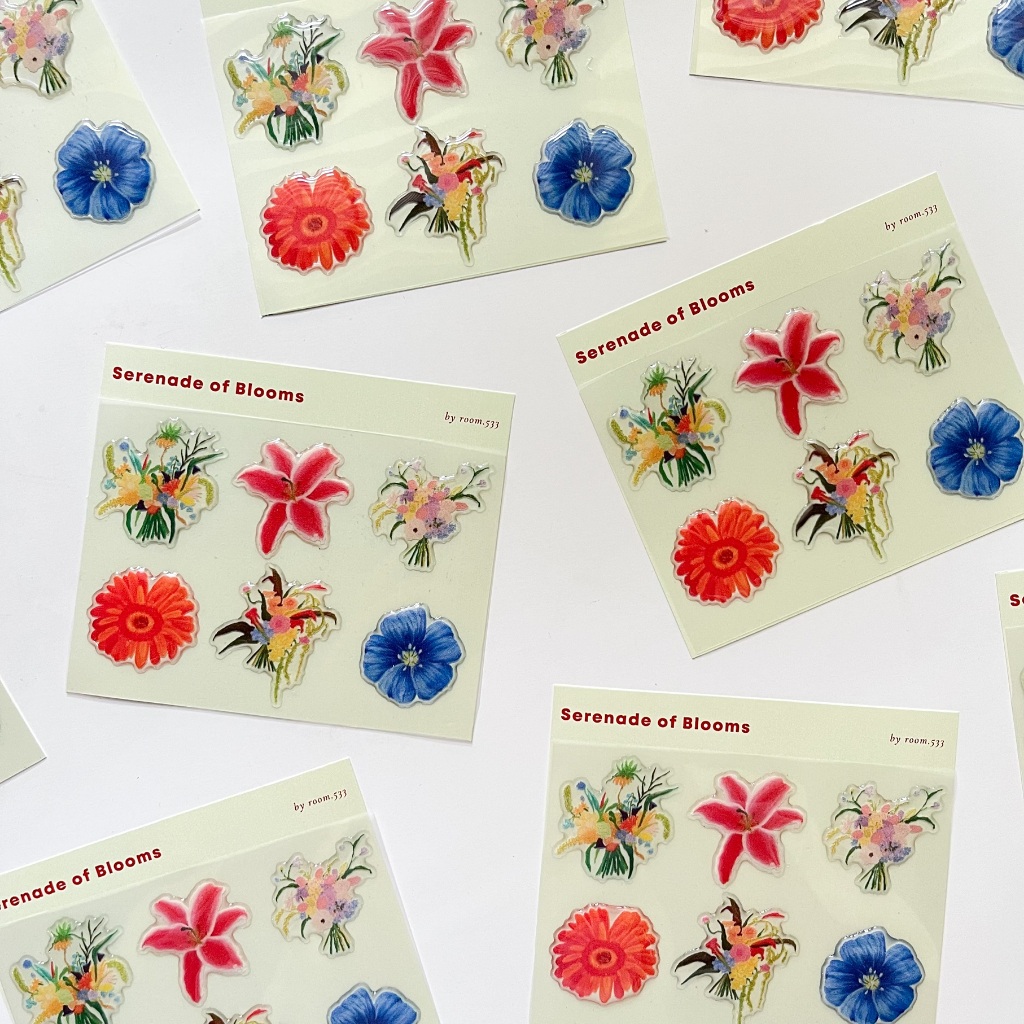 

[room.533] Serenade of Blooms Jelly Sticker