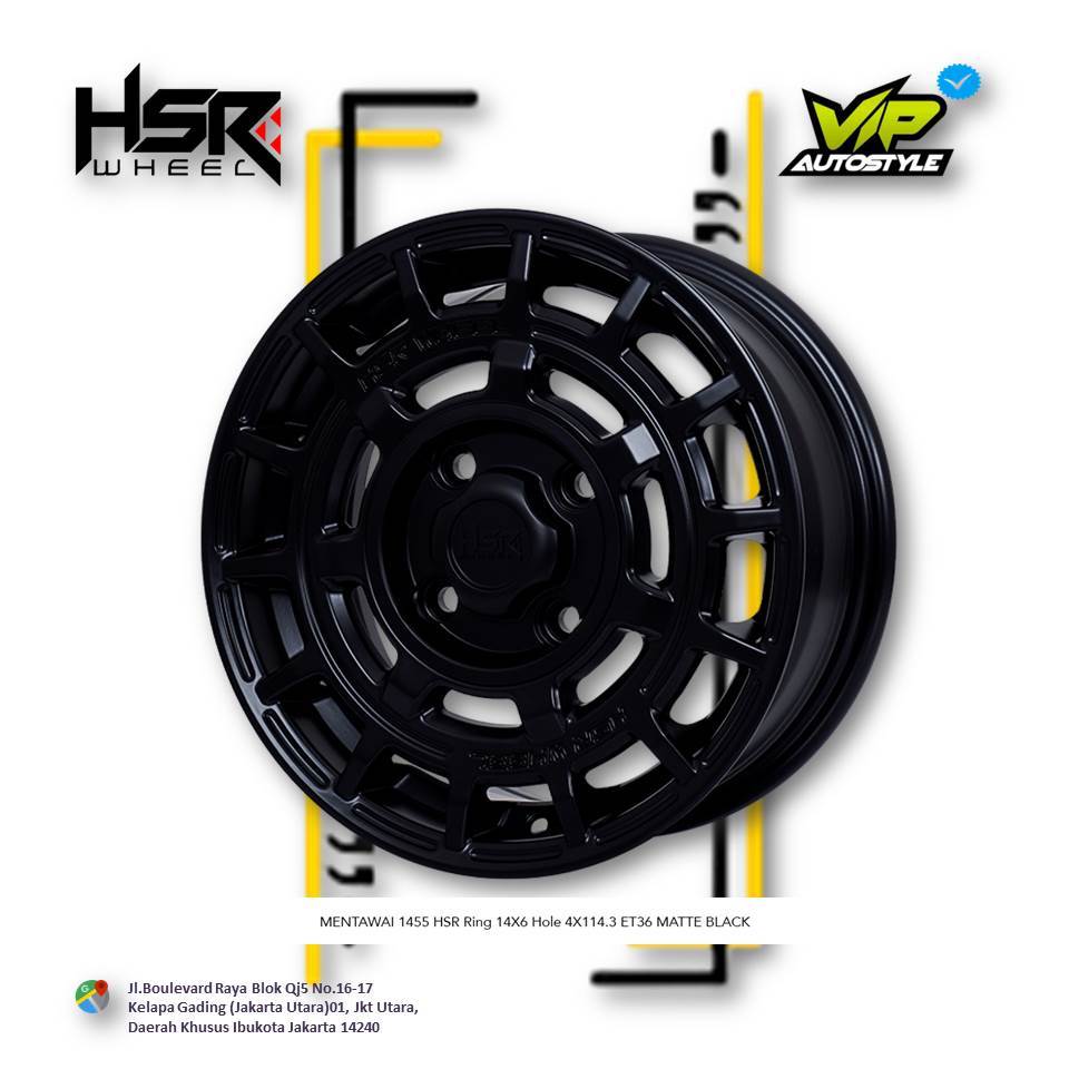 Velg Ring 14 Hitam Untuk Livina, Xenia, Jazz, Brio, Calya, Sigra, R14 - HSR MENTAWAI - HSR Jakarta