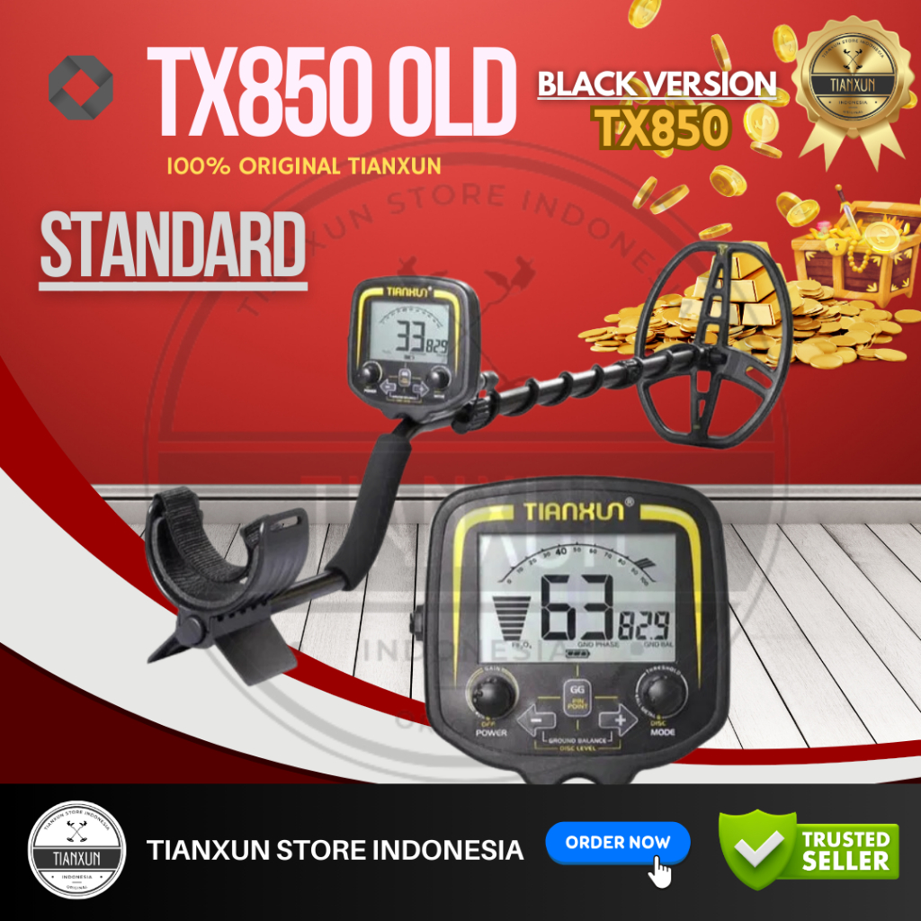 ORIGINAL TIANXUN  TX850 OLD BLACK STANDARD COIL 11" INCH METAL DETECTOR TX850 UNDERGROUND ALAT PENCA