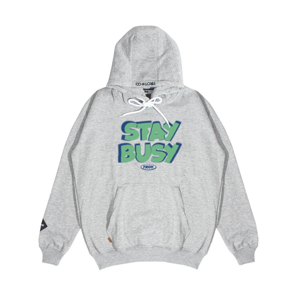 Troy Company Sweater Hoodie Misty Stay Busy - Hoodie Pria Abu Misty KH 2831