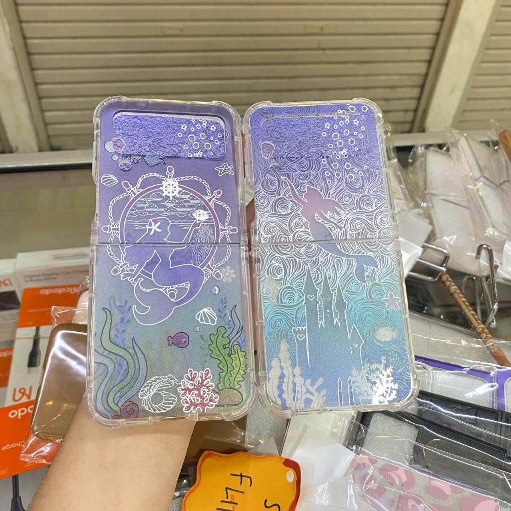 SAMSUNG Z FLIP 3/ Z FLIP 4 Soft Case silikon Motif Putri Duyung Silikon Anti Crack