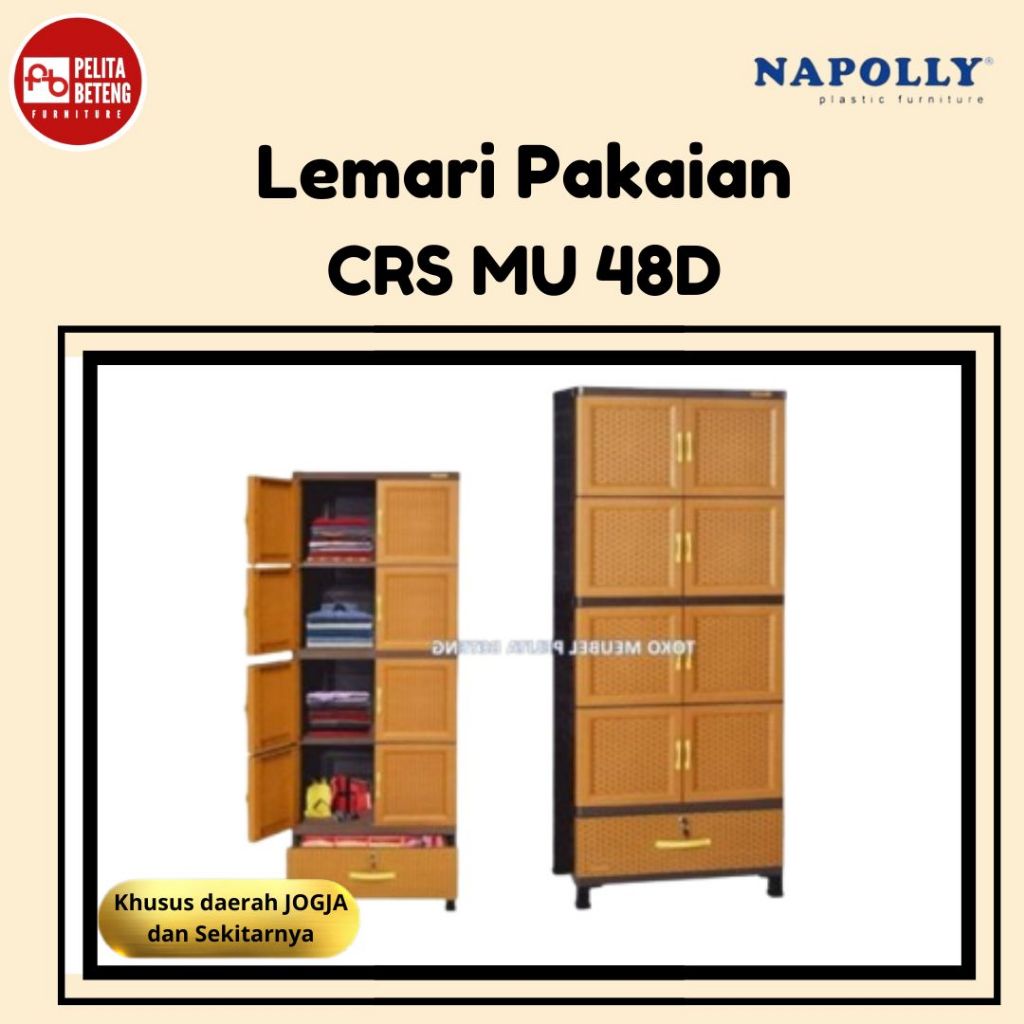 Napolly Lemari Pakaian Plastik CRS MU 48D