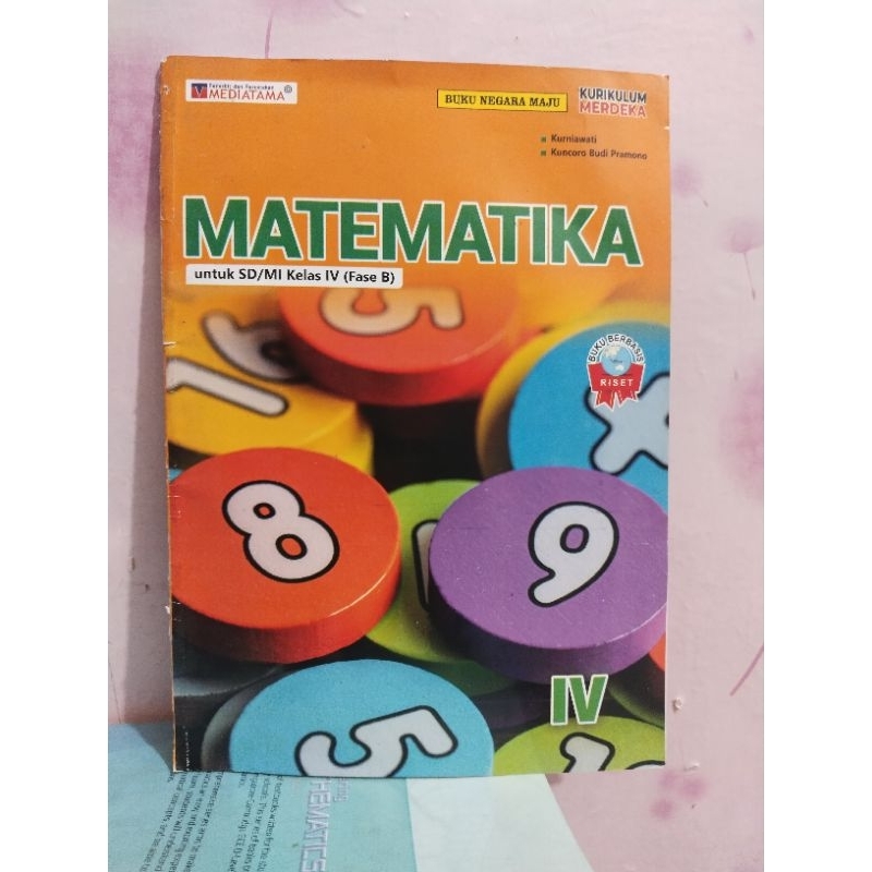 buku matematika kelas 4/IV sd mi mediatama kurikulum merdeka